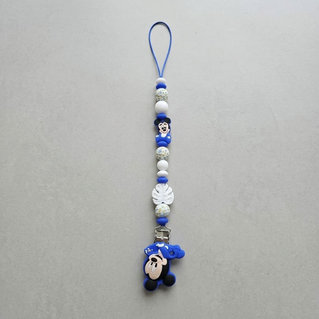 Attache tetine pour votre b&eacute;b&eacute; bleue