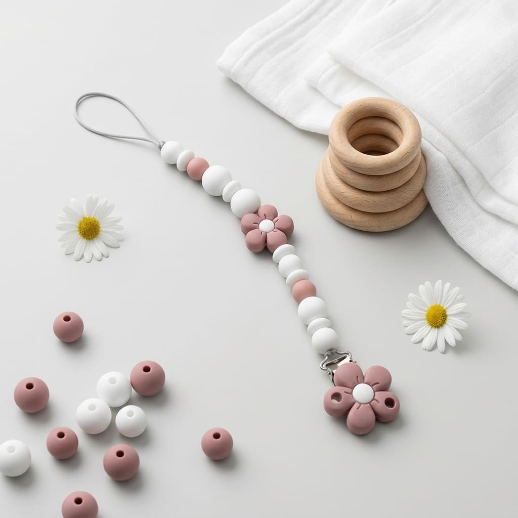 Attache tetine pour b&eacute;b&eacute; chocolat