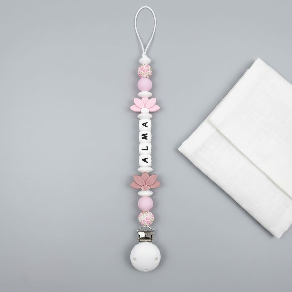 Attache tetine pour votre b&eacute;b&eacute; rose